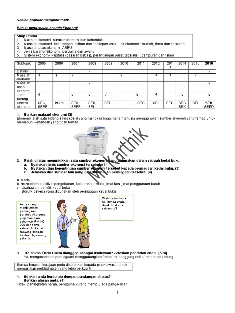 Teknik Menjawab Dan Soalan Kbat Dan Tips Penting Ekonomi Asas Spm 2016 Pdf