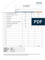 Invoice: Item Description Quantity Unit Price Total Price