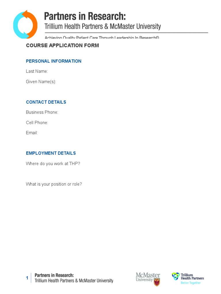 3 Partners in Research - Application Form 2017 | PDF | Business | Art