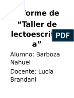 Informe - Lectoescritura