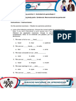 AA4-Evidence 2 Recognising Body Parts