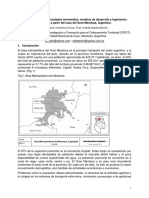 Expansion Urbana de Ciudades Intermedias Modelos de Desarrollo y Legislacion. Reflexion a Partir Del Caso Del Gran Mendoza, Argentina