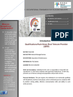 Qualifications Pack - Occupational Standards For Telecom Industry
