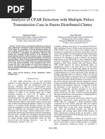 Analysis of CFAR Detection With Multiple Pulses Transmission Case in Pareto Distributed Clutter