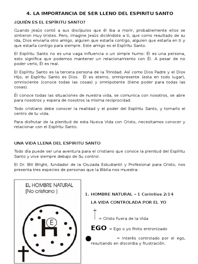 La Importancia de Ser Lleno Del Espiritu Santo | PDF | Bautismo Con El ...