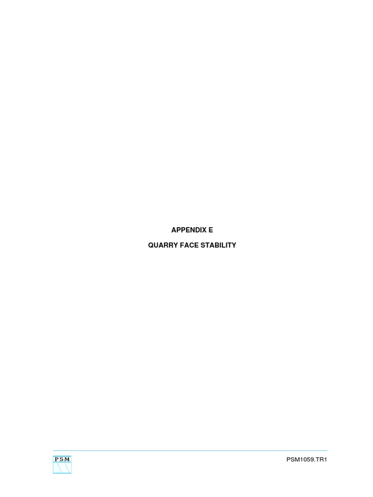 PSM Geotechnical Report Appendix E | PDF | Groundwater | Geotechnical ...