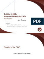 Stability of ODEs and Numerical Methods