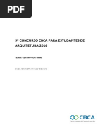 9 Concurso CBCA Para Estudantes de Arquitetura BasesAdministrativas e Tecnicas