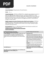 Lesson Plan 2 Slave Narrative Slavery Narrative