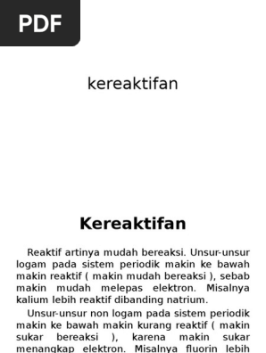 Kereaktifan