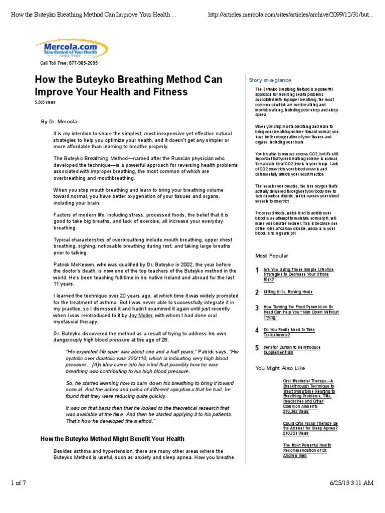 Buteyko Breathing Method Explained | PDF | Breathing | Carbon Dioxide