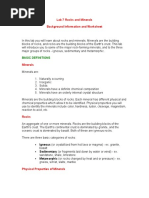 Lab 7 Rocks and Minerals Background Information..doc