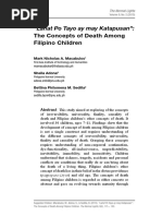 “Lahat Po Tayo ay may Katapusan”