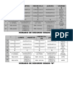 Horario de Segundo Grado