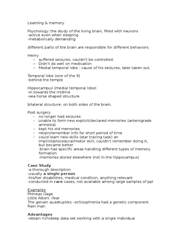 Understanding Learning and Memory in Psychology | PDF | Science ...