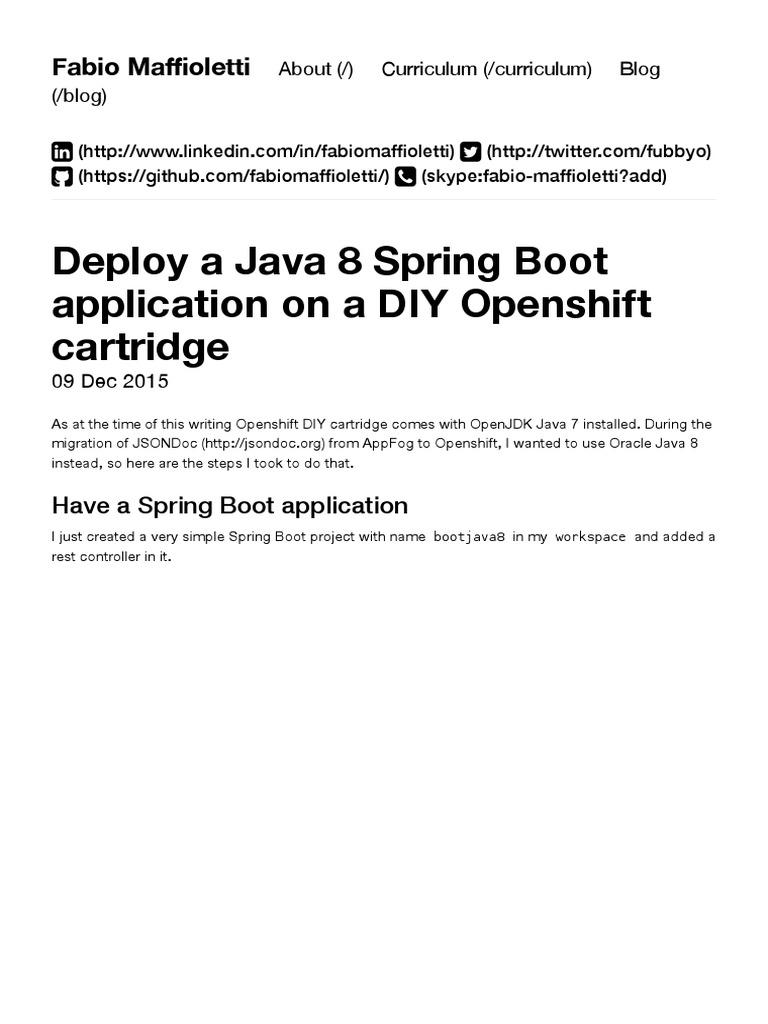Deploy Java 8 Spring Boot on OpenShift | PDF | Database Transaction ...