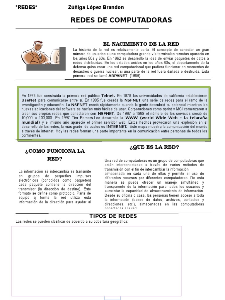 Historia y Tipos de Redes de Internet | PDF | Red de computadoras | Red ...