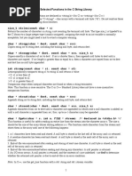 C String Functions