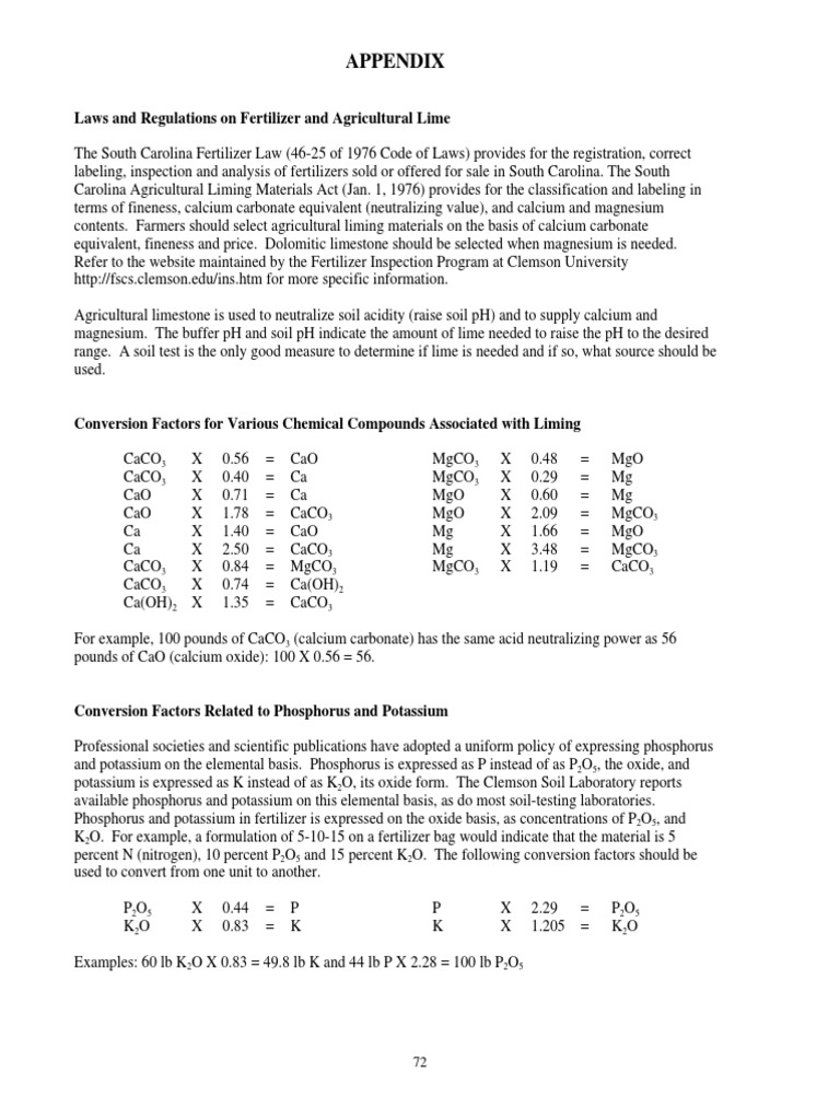 Convert Cao To Caco3 | PDF | Horticulture And Gardening | Agriculture