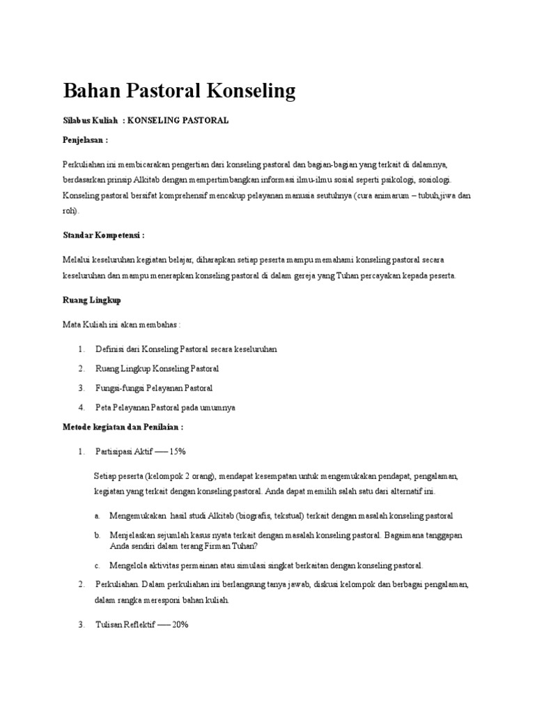 Pastoral Konseling