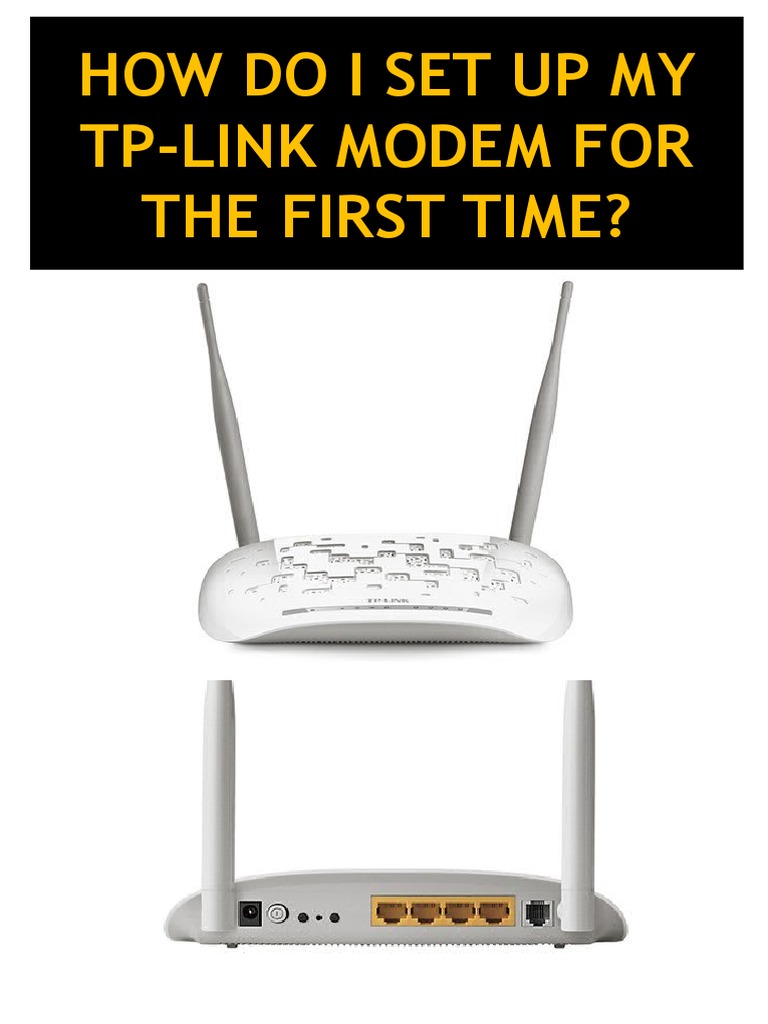 TP-Link Modem Setup Guide | PDF | Computers | Technology & Engineering