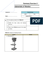 Summary Exercise-L1 Fundamentals of Vibration: Student ID: . Tutorial Group