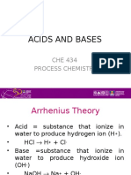 Acids and Bases: CHE 434 Process Chemistry