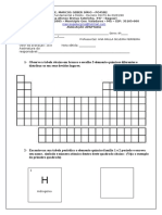 Avaliação Adaptada 9 ° Ano