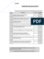 dcg project  deadlines for each output