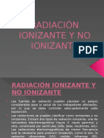Radiación Ionizante y No Ionizante