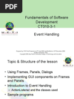 Fundamentals of Software Development CT010-3-1 Event Handling