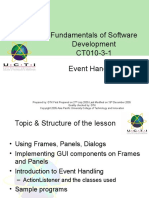 Fundamentals of Software Development CT010-3-1 Event Handling