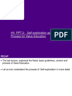 HV - PPT 2 - Self-Exploration As The Process For Value Education