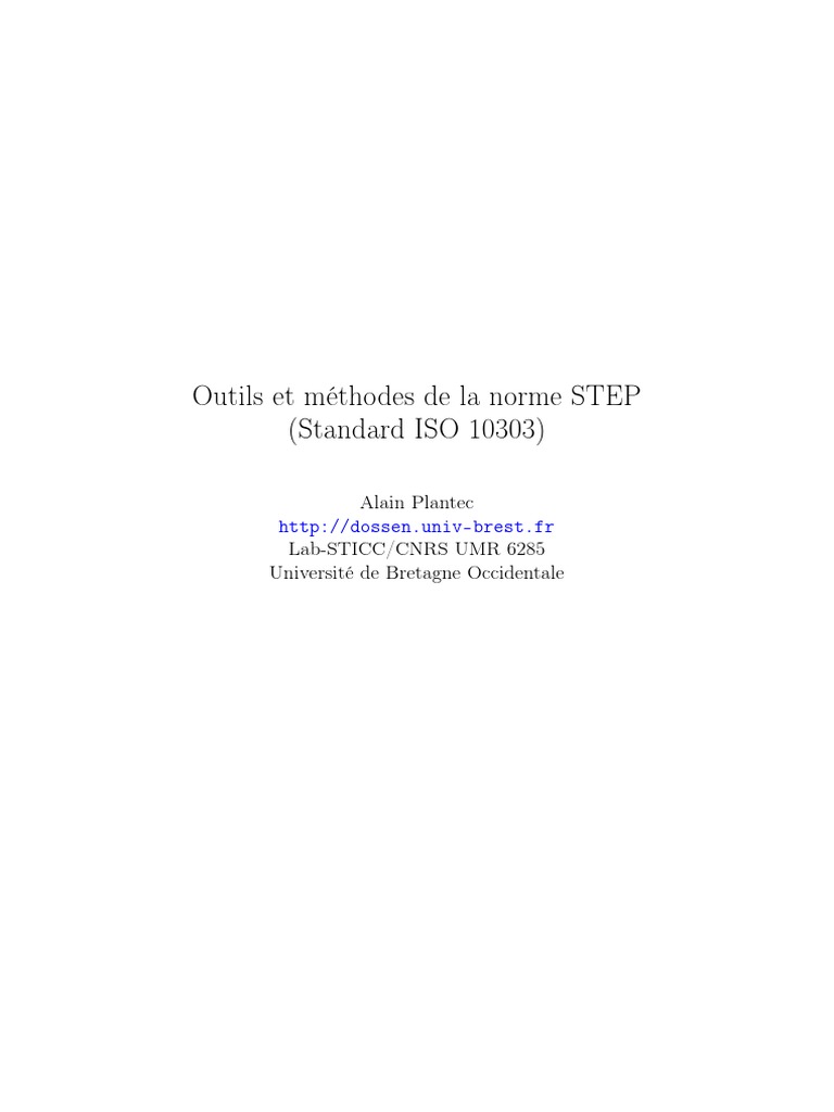Outils et méthodes de la norme STEP | PDF | Interface (Informatique ...