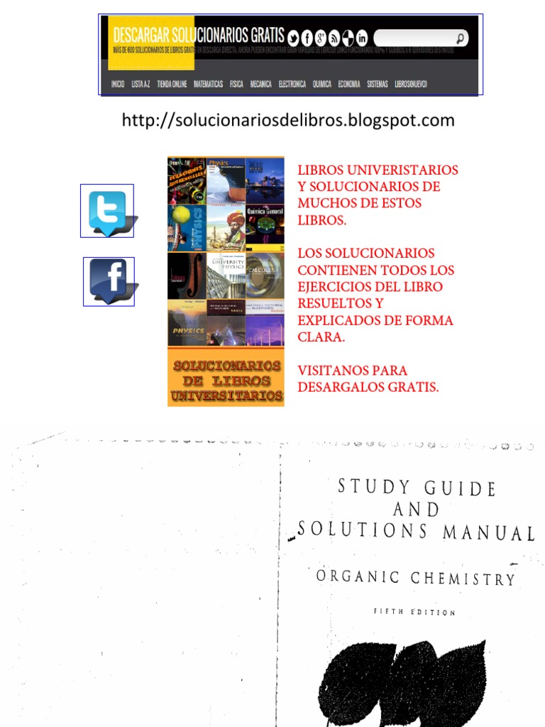 Solucionario Quimica Organica Bruice 5d | PDF | Química | Ciencias fisicas