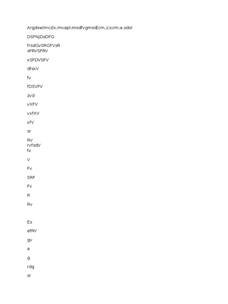 Nonsensical Text Document | PDF