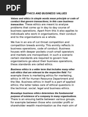 Ethics Corporate Social Responsibility Business Ethics