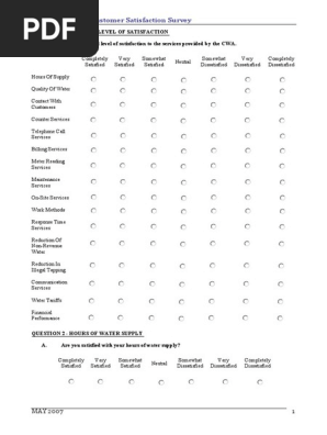 customer satisfaction survey
