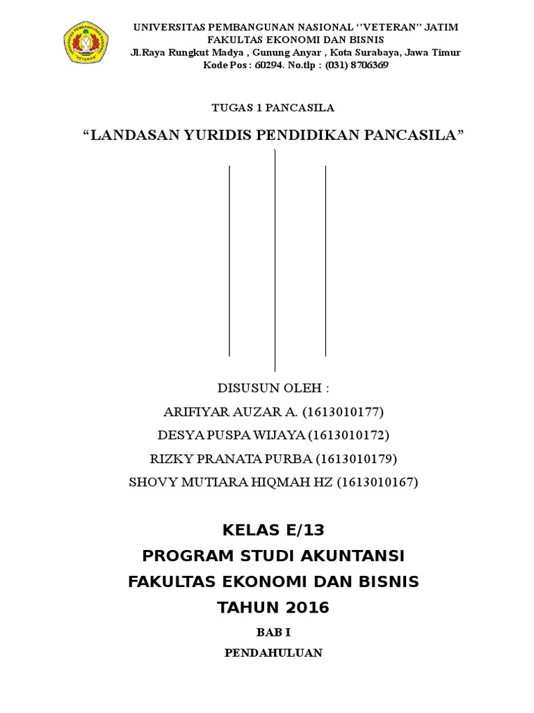 Tugas 1 Makalah Landasan Yuridis