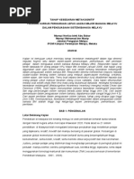 Download Tahap Kesedaran Metakognitif Pelajar Kpli Dalam Sistem Bahasa Melayu by Norliza Abu Bakar SN32898840 doc pdf