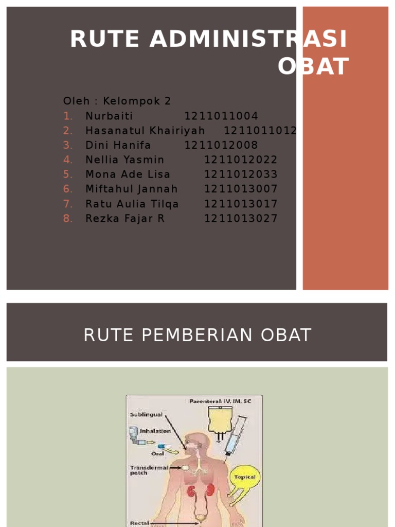 Rute Administrasi Obat | PDF | Kesehatan Holistik