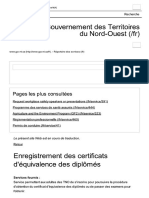 Enregistrement Des Certificats D'équiva... Ernement Des Territoires Du Nord-Ouest PDF