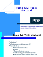 La Tesis Doctoral