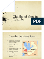 Childhood Years in Calamba