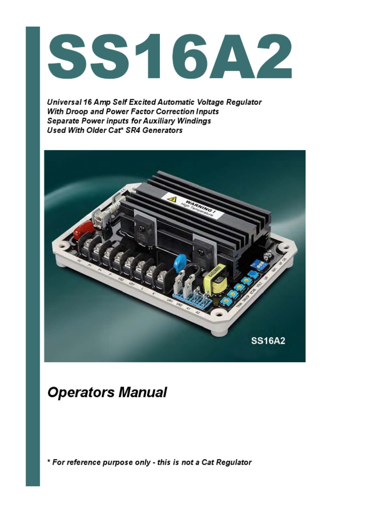 Universal 16 Amp Self Excited Automatic Voltage Regulator With Droop