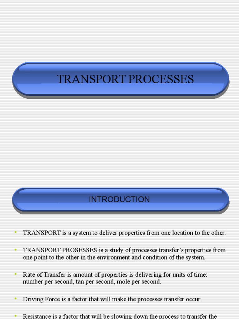 Understanding Transport Processes in Engineering | PDF | Thermal ...