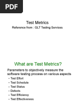 Test Metrics: Reference From: GLT Testing Services