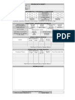 Room Data Sheet Template