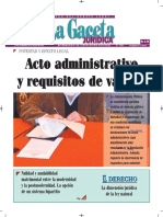 Acto Administrativo y Requisitos de Validez - La Gaceta Jurídica - Autor José María Pacori Cari