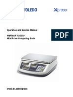 Operation and Service Manual Mettler Toledo XRM Price Computing Scale